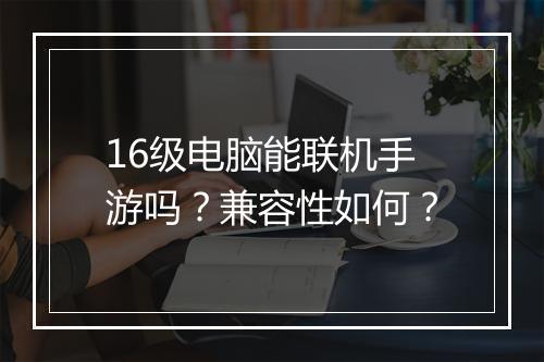 16级电脑能联机手游吗？兼容性如何？