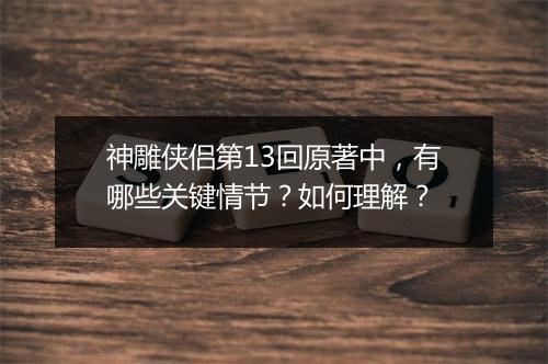 神雕侠侣第13回原著中,有哪些关键情节?如何理解?