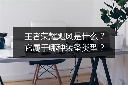 王者荣耀飓风是什么?它属于哪种装备类型?
