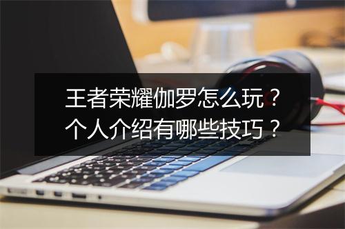 王者荣耀伽罗怎么玩？个人介绍有哪些技巧？