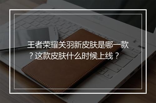 王者荣耀关羽新皮肤是哪一款？这款皮肤什么时候上线？