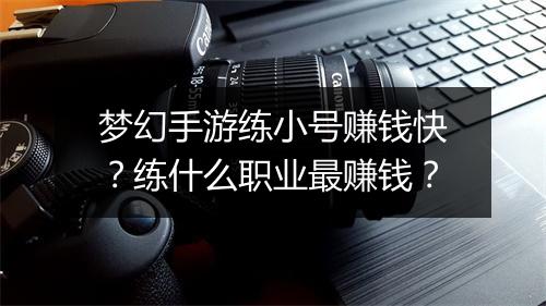 梦幻手游练小号赚钱快？练什么职业最赚钱？
