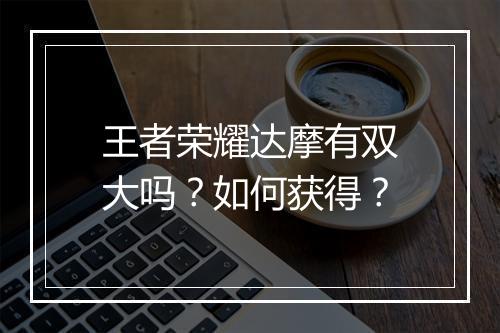 王者荣耀达摩有双大吗？如何获得？