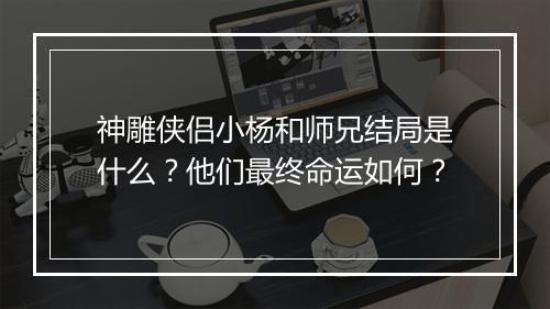 神雕侠侣小杨和师兄结局是什么？他们最终命运如何？