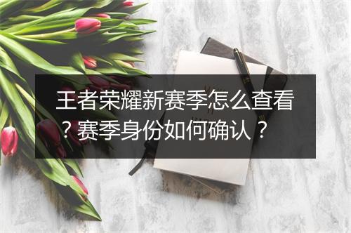 王者荣耀新赛季怎么查看？赛季身份如何确认？