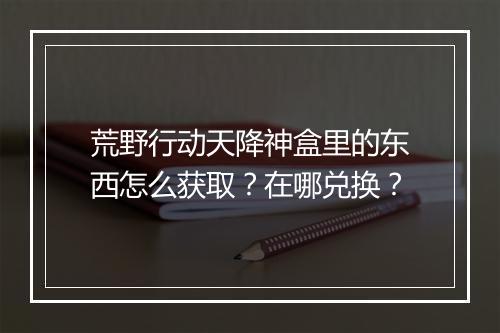 荒野行动天降神盒里的东西怎么获取?在哪兑换?