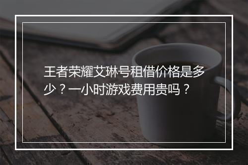 王者荣耀艾琳号租借价格是多少?一小时游戏费用贵吗?