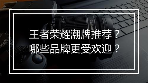 王者荣耀潮牌推荐？哪些品牌更受欢迎？