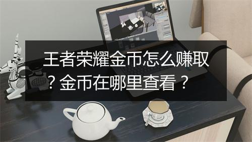 王者荣耀金币怎么赚取？金币在哪里查看？