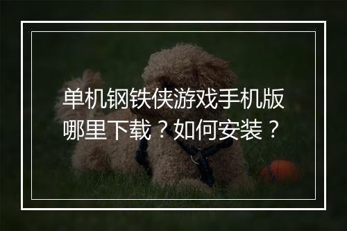 单机钢铁侠游戏手机版哪里下载？如何安装？